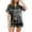Black, variant on TSADFHJI Silk Robes for Women Kimono Womens Home Clothes Short Sleeved Silk Like Pajamas Womens Summer Multicolor Suit M Black