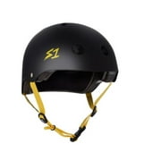 S1 Lifer Helmet - Black Matte w/ Yellow Straps