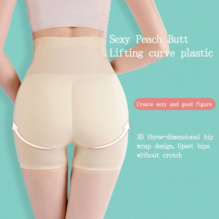 JGGSPWM Butt Lifter Padded Shapewear High Waist Hip Enhancer Pads Shorts  Women Seamless Underwear Tummy Control Panty Butt Compression Belly Trainer  Beige L 