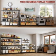 60” W Storage Shelves with Wheels,5 Tier Wire Shelving Heavy Duty,Adjustable Shelving Units,Garage Storage Shelves,3500LBS Metal Shelving,for Pantry,Kitchen,Warehouse,Rolling Shelf,60”W×24”D×72”H