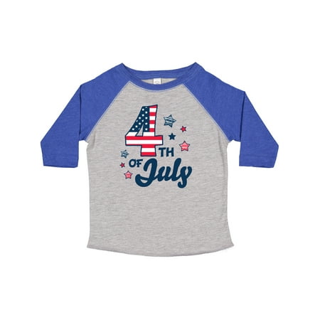 

Inktastic 4th of July with Striped Stars Boys or Girls Toddler T-Shirt