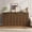 Retro brown, variant on PYY Modern Fluted Buffet Sideboard Cabinet, 55 in Credenza with Storage - Doors & Adjustable Shelves - Kitchen/Dining Room Coffee Bar Console, Classic Brown