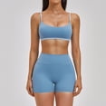 thumbnail image 2 of Two Piece Casual Workout Sets for Women Athletic 2 Piece Summer Outfits Lounge Matching Sets Clothing,Fitness(Sky Blue,S), 2 of 9