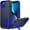 Blue, variant on For iPhone 13 Case,iPhone 13 Phone Case with Stand Heavy Duty Protective Anti-dust Port Cover Non-Slip Multi Layers 3 in 1 Bumper Shockproof Case for iPhone 13(Blue)