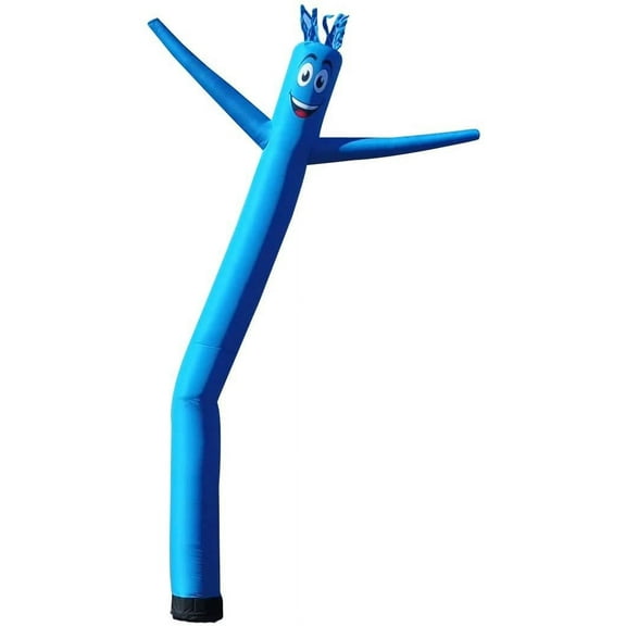 Feather Light Blue Tall Tube Man Air Powered Dancing Guy for Outdoors Cyan Puppet Attachment only Feather Flag Nation Yard Inflatable, 20'