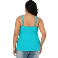 thumbnail image 6 of Sociala Plus Size Square Neck Slim Camisole For Women Adjustable Straps Stretch Tank Tops, 6 of 6