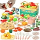 thumbnail image 1 of Juguetes para piscina, juguetes para bebés, set de 94 piezas de comida de juguete para niños, cocina de juguete con verduras para cortar, accesorios de cocina de juguete, juguetes de comida de juguete, 1 of 9