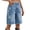 Light Blue, variant on Streetwear Baggy Summer Jorts Women's Casual Denim Shorts High Rise Stretchy Raw Hem Bermuda Shorts