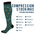 thumbnail image 2 of FORMRS Womens Knee High Socks Casual Long Thick Travel Daily Wear, 1 Pair, Green Abstract Pattern, 2 of 6