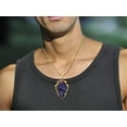 thumbnail image 5 of Amethyst Arrowhead Necklace for Men Women (Gold Edged), 5 of 5