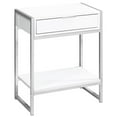 thumbnail image 2 of Home Square 20" Storage Accent End Table in White and Chrome - Set of 2, 2 of 4
