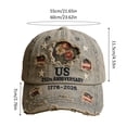 thumbnail image 3 of KPOPLK 250th Anniversary 1776 2026 USA July 4th Sandwich Baseball Cap Breathable,Adjustable Outdoor Hat,US 250 Years Trucker Hats,OTHER, 3 of 7