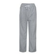 thumbnail image 6 of Womens Tear Away Pants Side Split Snap Open Bottom Sweatpants Leg Breakaway Post Surgery Pants Joggers Athletic with Pockets, 6 of 9
