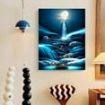 thumbnail image 2 of Dreamy Floral Moon Diamond Art Kit, DIY 5D Moonlit Night Decorative Painting for Home Decor 12 x 16 Inch, 2 of 8