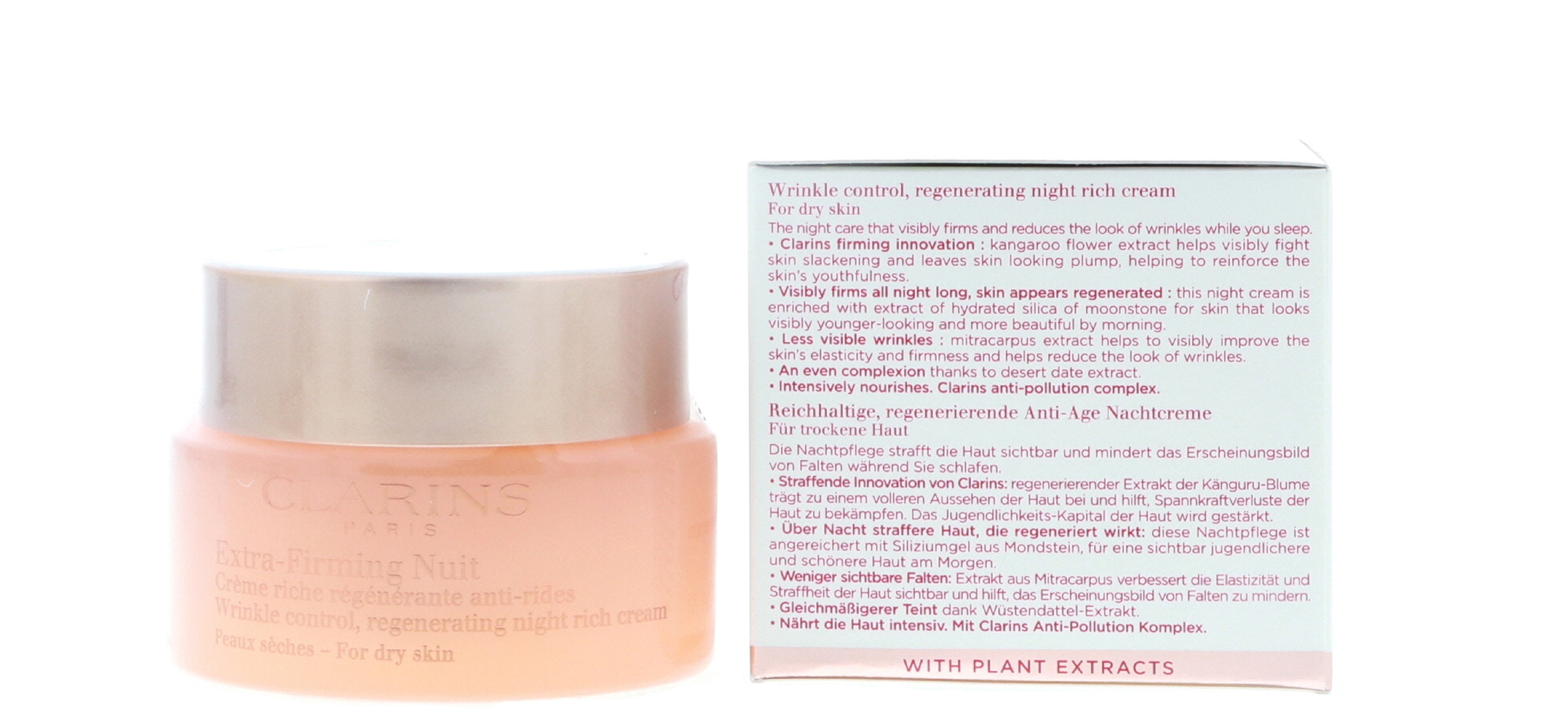 Clarins Ladies  Extra Firming Nuit Creme Riche Peaux Seches 1.7oz/50ml