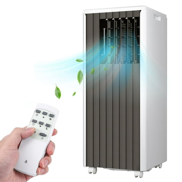 Aire acondicionado portátil de 8000 Btu para habitaciones de hasta 350 pies cuadrados. Pie. Unidad de aire acondicionado controlada remotamente con deshumidificador, modo ventilador, enfriamiento efic