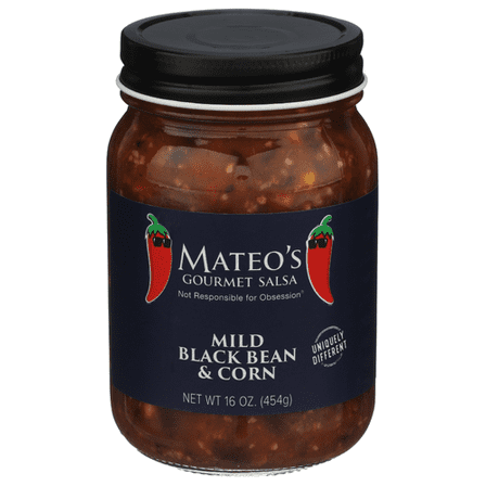 (Pack Of 6) Mateos Gourmet Salsa Black Bean And Corn 16 Oz