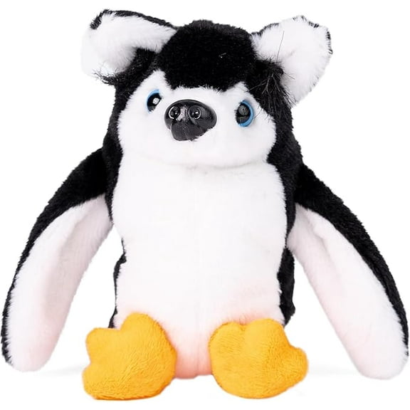 RANDIMALS Randimini P-Dawg Penguin–Dog Hybrid Floppy Plush Bean-Filled Toy 6.5", Soft & Huggable, Encourages Imagination & Adventure