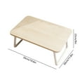 thumbnail image 3 of Foldable Laptop Bed Desk, Portable Laptop Stand, Lightweight Mini Table for Breakfast Picnic Drawing Sofa Floor, Adjustable Height Wooden Foldable Legs, 3 of 7