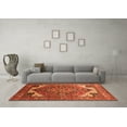 thumbnail image 3 of Ahgly Company Indoor Round Oriental Orange Industrial Area Rugs, 5' Round, 3 of 4