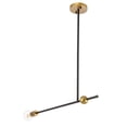 thumbnail image 5 of Indoor Home Decorative Midcentury Modern Brees 1 Light Black and Brass Pendant, 5 of 7