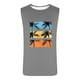 thumbnail image 4 of Camiseta sin mangas de cuello redondo para hombre, estampada, informal, deportiva, elástica, de moda, de poliéster., 4 of 5