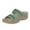 Light Green, variant on Orthopedic Wedge Sandals for Women Open Toe Slides Fashion Bohemia Embroidery Slip on Beach Shoes Comfortable Slip on Summer Slippers Orange Size 5.5