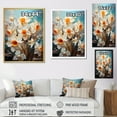 thumbnail image 4 of Designart "Gray And White Daffodils In Bold Colors I" Daffodils Floater Framed Wall Art Living Room, 4 of 5