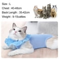 thumbnail image 2 of 1 pieza de traje de esterilización/castración transpirable para gatos para las cuatro estaciones, estilo de encaje posoperatorio, ropa para gatos hembras, anti-heridas, 2 of 5