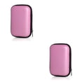 thumbnail image 3 of Wisewang Portable Earphone Carry Case with Zipper Earbud Wireless Wired Storage Box Multi-purpose Pouch for Outdoor Office Travel Pink 2Set, 3 of 6