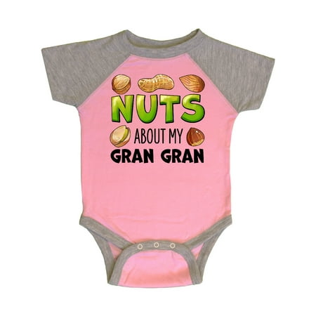 

Inktastic Nuts About My Gran Gran Peanut Almond Pistachio Gift Baby Boy or Baby Girl Bodysuit