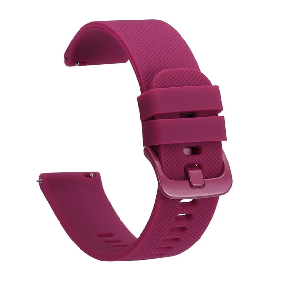 Uxcell Silicone Watch Bands 20mm Width Soft Quick Release Watch Bands Replacement Sports Straps with Stainless Steel Buckle for Men Women, Wine Red