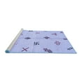 thumbnail image 2 of Ahgly Company Machine Washable Indoor Rectangle Solid Blue Modern Area Rugs, 7' x 10', 2 of 4