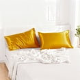thumbnail image 5 of Lorviah 2 Pack Satin Pillowcases - Ultra Soft Cooling 20"x40" Pillow Cases for Hair & Skin, Hypoallergenic - Envelope Closure - King Size - Burnt Orange, 5 of 5