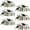Multicolored 3, variant on PhooArto 6 Pcs Cup Drawer Pulls, Dinosaur Silhouettes Pattern Shell Shape Handles Cabinet Knobs for Dresser Cupboard Closet Wardrobe with Screws