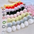 thumbnail image 2 of Colgante de bola de peluche para teléfono móvil, cadena de perlas, adornos de cuentas, llavero peludo para otoño e invierno, bolso, joyería, 2 of 6