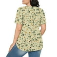 thumbnail image 7 of Yuwull Tops For Women Womens Tops Casual Ladies' Casual Short Sleeved Loose Round Neck Printed Cute Tops For Women On ClearanceM, 7 of 7