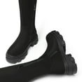 thumbnail image 3 of Dream Pairs Women's Over The Knee Patform Thigh High Boots Long Stretch Soft Chunky Lug Sole Fall Boots SDOB222W BLACK/SUEDE Size 7.5, 3 of 5