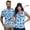 Blue Palm Tree, variant on Matching Golf Shirts for Couple Starfish Shell Quarter Zip Couple Golf Matching Outfits Breathable Fabric Mens Hawaiian Shirt Keep Cool in Hot Weather Machine Washable