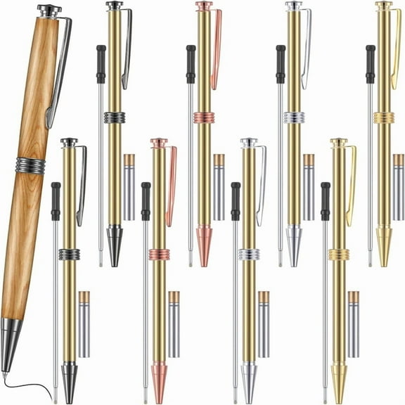 1 x slimline pen kit(12 pieces/4 colors, 3 pieces each)-As Shown