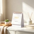thumbnail image 4 of 2027 Small Standing Desk Calendar, Flip Desktop Monthly Calendar, Compact Desktop Monthly Schedule Organizer, Portable Monthly Planner, Monthly Agenda Calendar, Tabletop Calendar for Home Office, 4 of 5