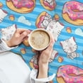 thumbnail image 3 of Baby Kitten con Donut Funda Nórdica Queen 90 x 90 en Ultra Suave Lavado, 3 of 8
