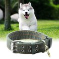 thumbnail image 1 of Collar de perro verde militar, collar de mascota ajustable de doble fila para perros medianos y grandes (XL) Likrtyny  Para estrenar, 1 of 9