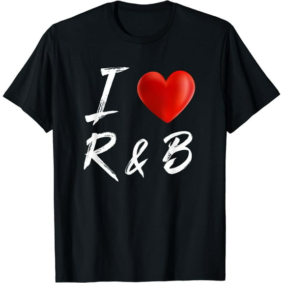 I Love Heart R&B Music T Shirt
