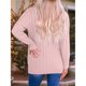 thumbnail image 5 of Suéter de Punto de Larga para Mujer, Otoño 2025, Cárdigan Abierto con Botones, Prenda Exterior Holgada Rosa L, 5 of 8