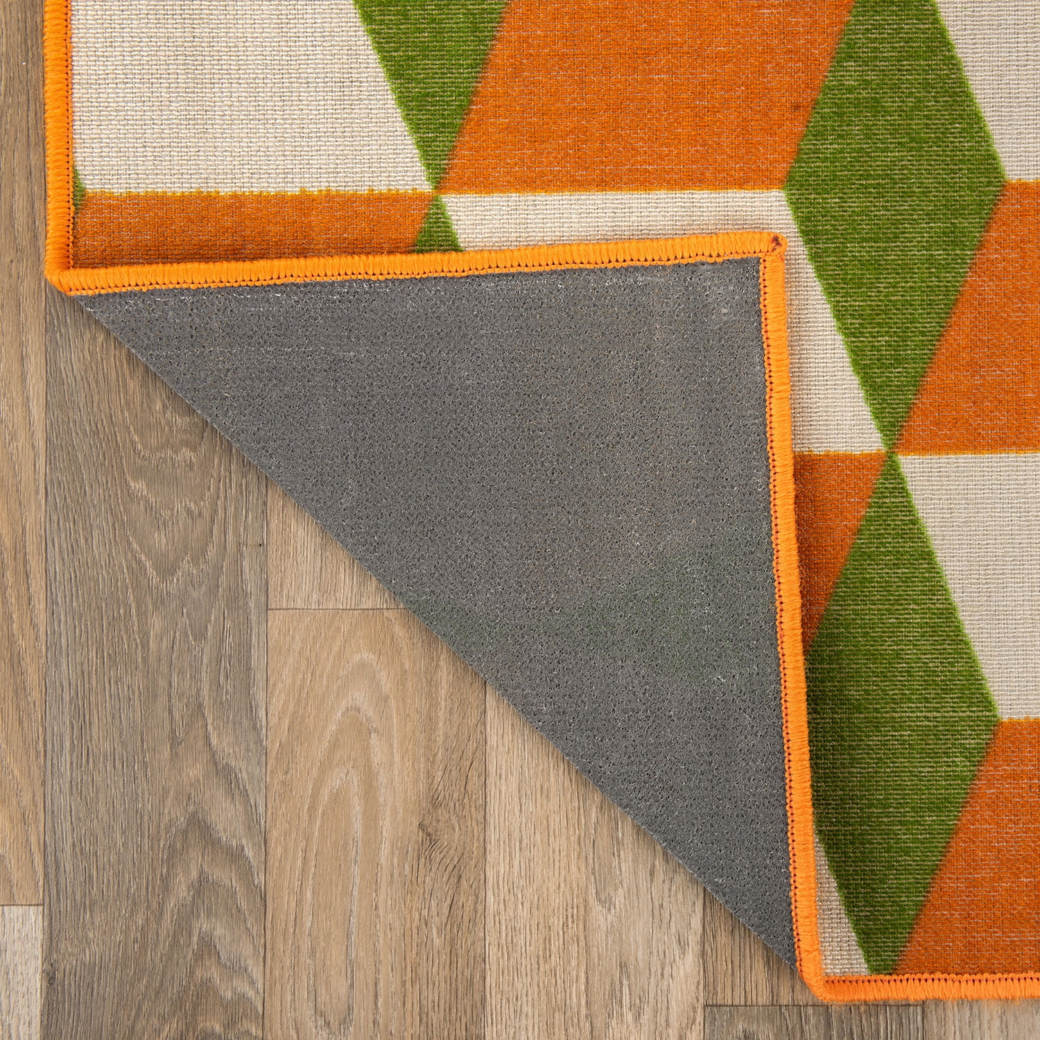 World Rug Gallery Contemporary Geometric Flatweave Indoor/Outdoor Area Rug - ORANGE 7'10"X10'