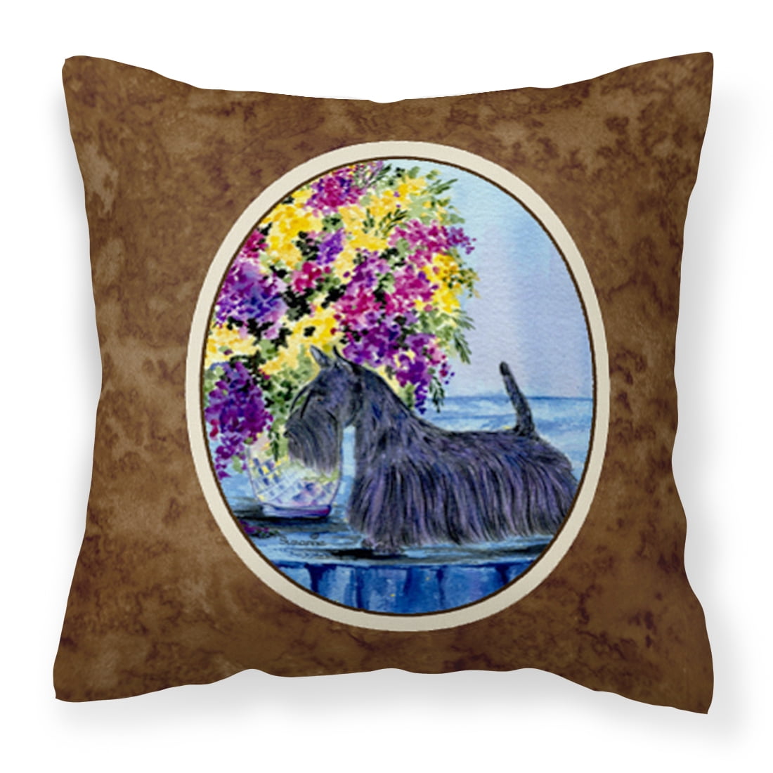 Scottish Terrier Fabric Decorative Pillow - Walmart.com ...