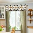 thumbnail image 3 of Yayeee Kitchen Valance Rod Pocket 54" x 18" Living Room Window Curtain, White and Black, 3 of 6