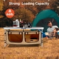 thumbnail image 5 of Vecukty Portable Camping Table Set - Aluminum Kitchen Station w/ Storage, Adjustable Feet & Trash Can, brown, 5 of 12