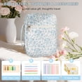 thumbnail image 5 of DAKIMOE Bible Cover Case for Women Bible Bag with Durable Handle Quilted Carrying Book Case Church Bag Bible Study Supplies Accessories Gift for Mother Lady Women, Blue Flower, 5 of 7